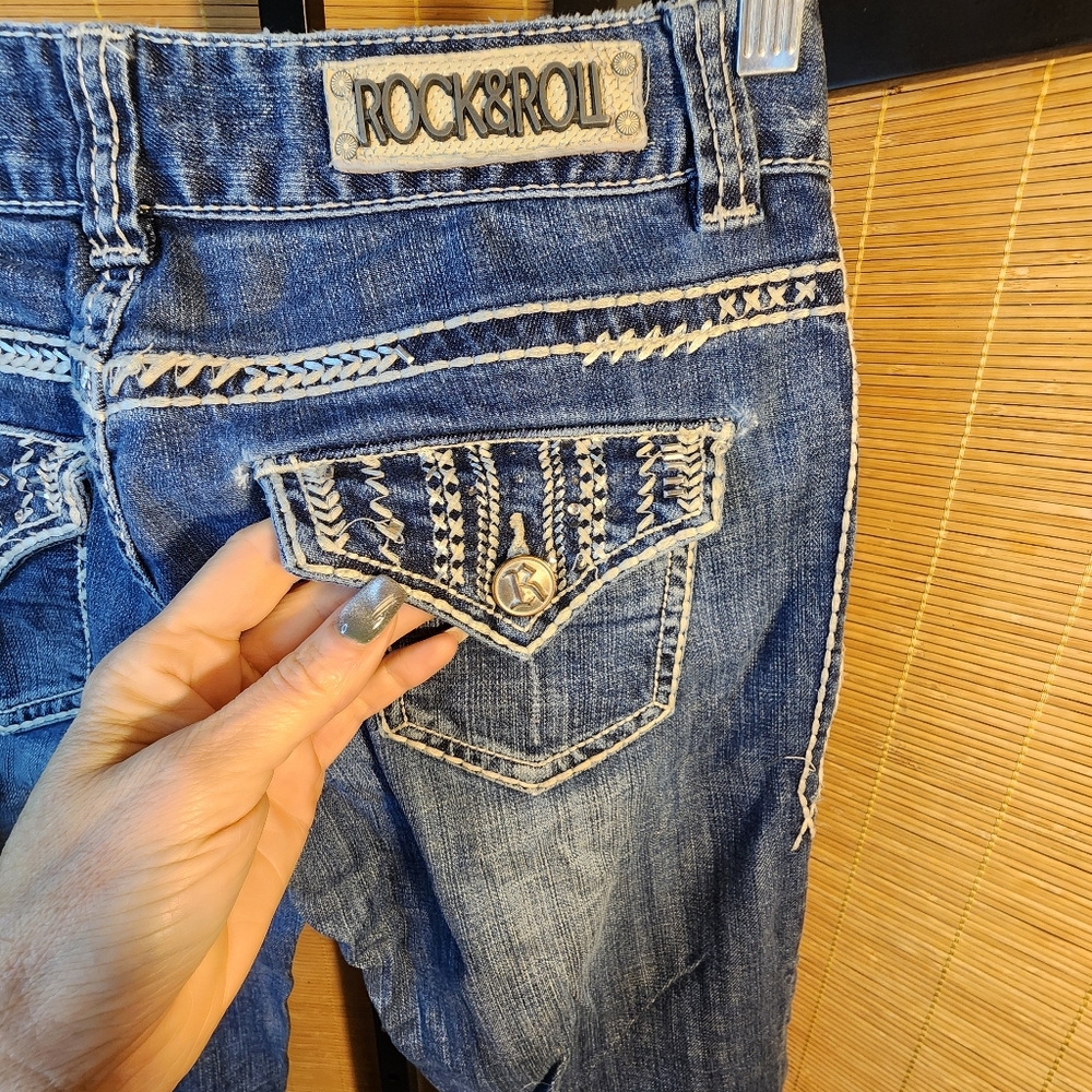 Rock & Roll Cowgirl Blue Straight Leg Jeans